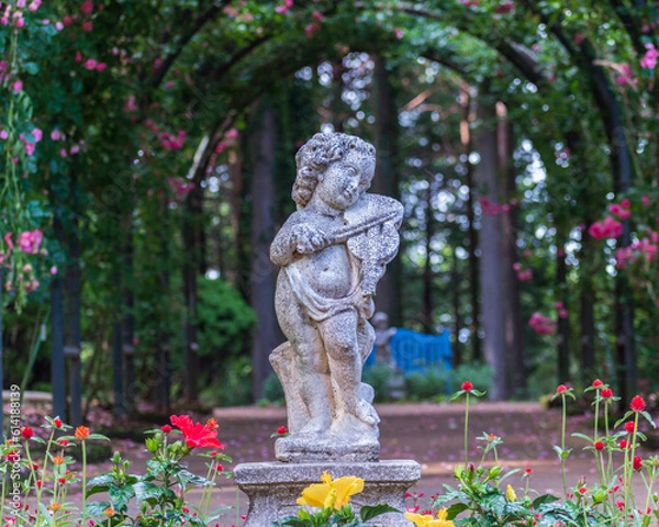 Obraz 春の花が咲く観光地の風景