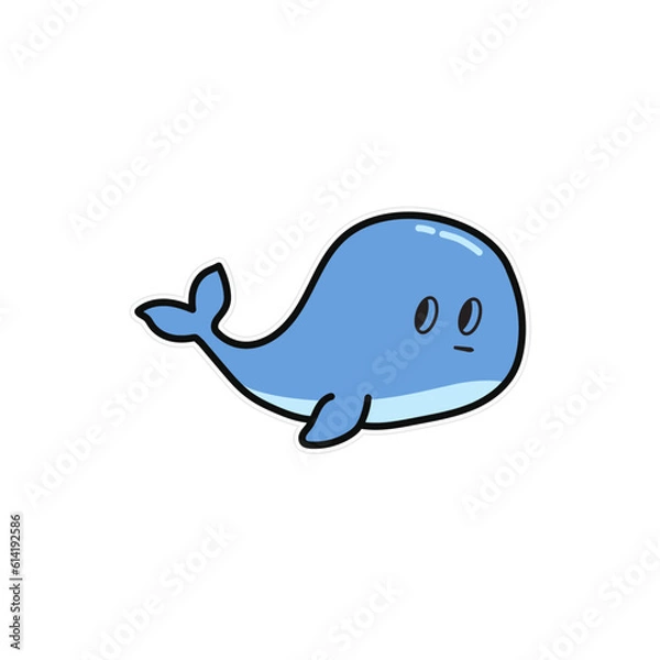 Obraz cartoon whale illustration