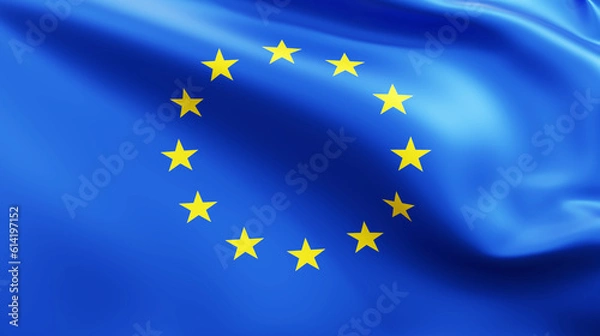 Obraz EU flag 3d rendering