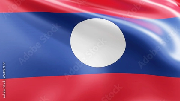 Obraz Flag of Laos 3d rendering