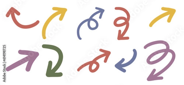 Obraz hand drawn set of arrow