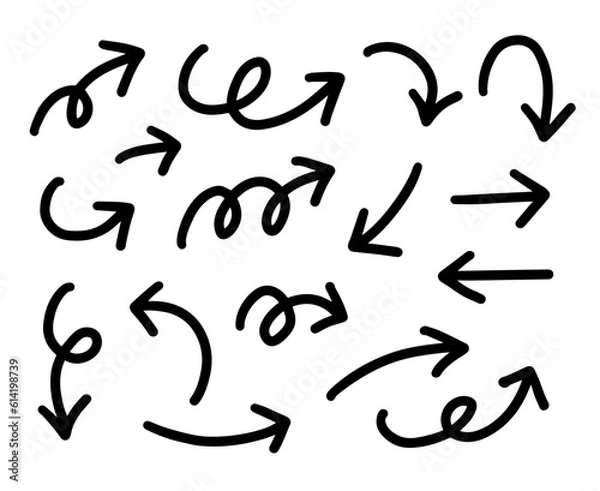 Obraz hand drawn arrow