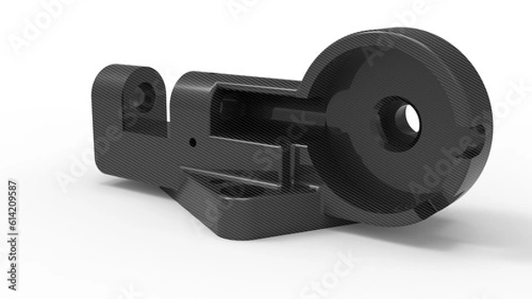 Obraz 3D rendering - carbon fiber mechanical part