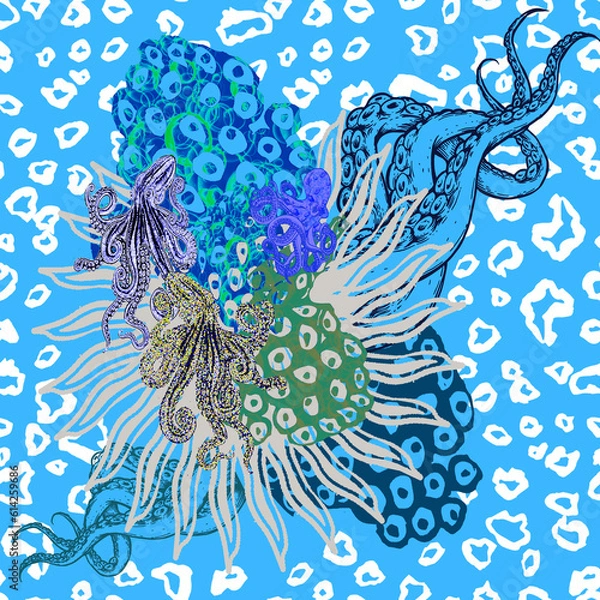 Obraz octopus pattern