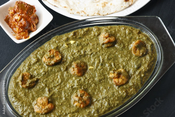 Obraz Saag prawn it is a north Indian vegetable