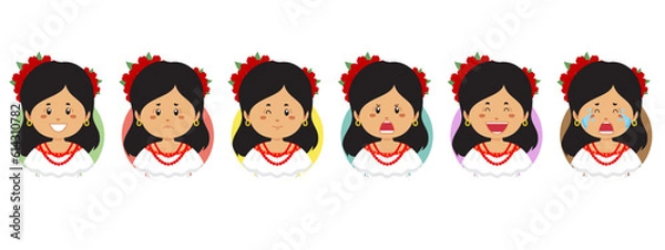 Fototapeta Columbia Avatar with Various Expression