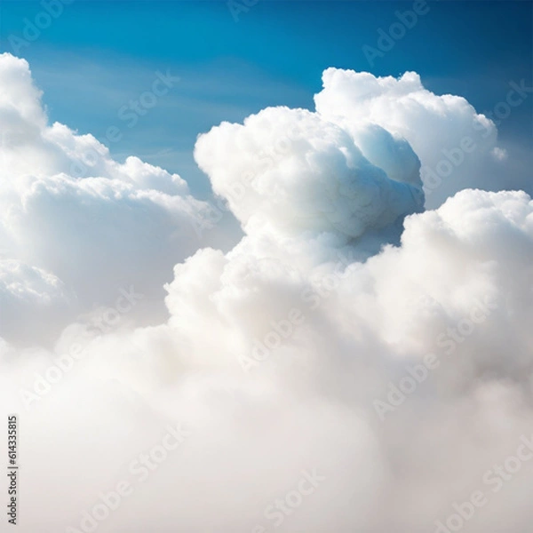 Obraz white_fog_sky. Generative AI