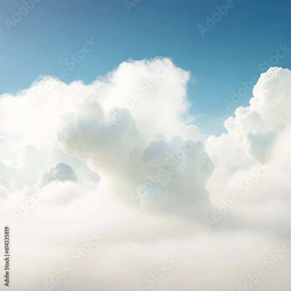 Obraz white_fog_sky. Generative AI