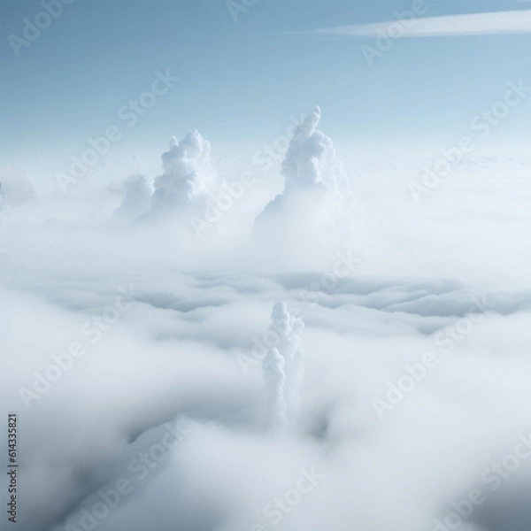 Obraz white_fog_sky. Generative AI