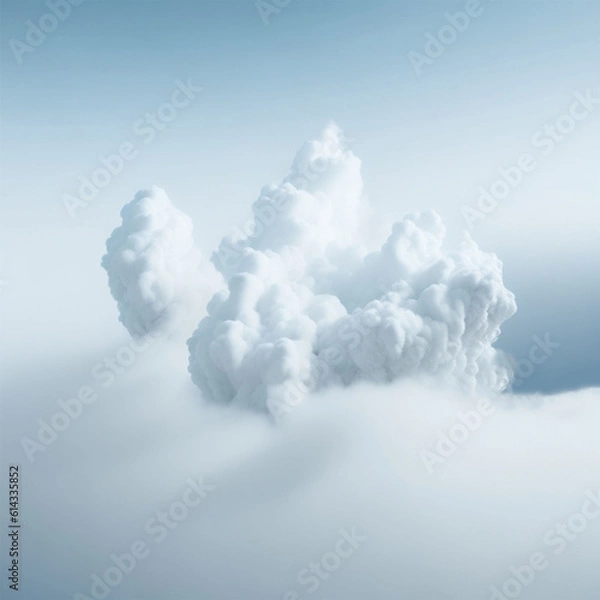 Obraz white_fog_sky. Generative AI