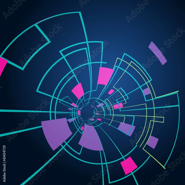 Obraz Virtual technology objects with space for your business message