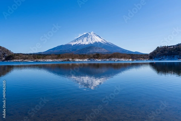 Obraz 湖面に映る富士山