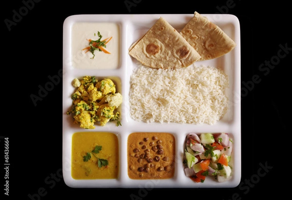 Obraz Indian vegetarian thali.