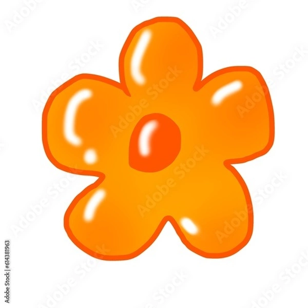 Obraz red and yellow flower