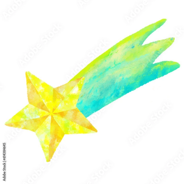 Obraz 星　流れ星　水彩　手描き