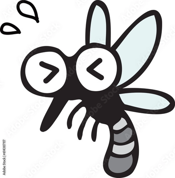 Obraz 弱っている蚊のイラスト
