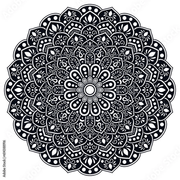 Fototapeta Mandala flower pattern vector background design.