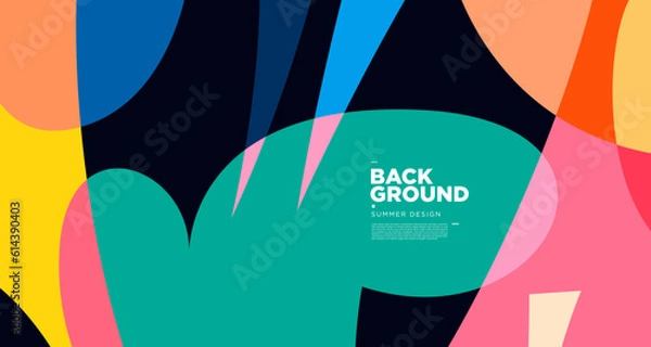 Fototapeta Vector Colorful Abstract Fluid Background for Summer Festival 2023