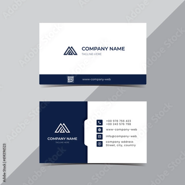 Obraz modern blue business card design 
