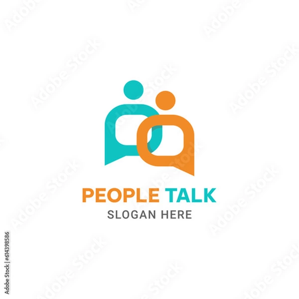 Obraz PEOPLE TALK, PEOPLE CHAT LOGO VECTOR