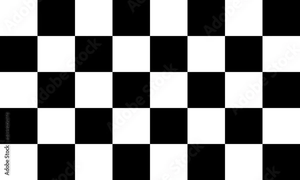 Obraz Chess board black with white stylish seamless pattern background
