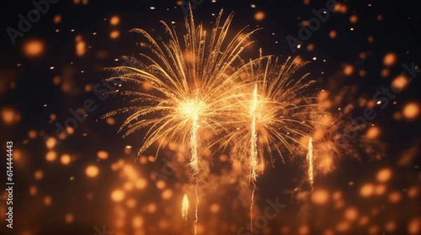 Fototapeta Colorful firework at night