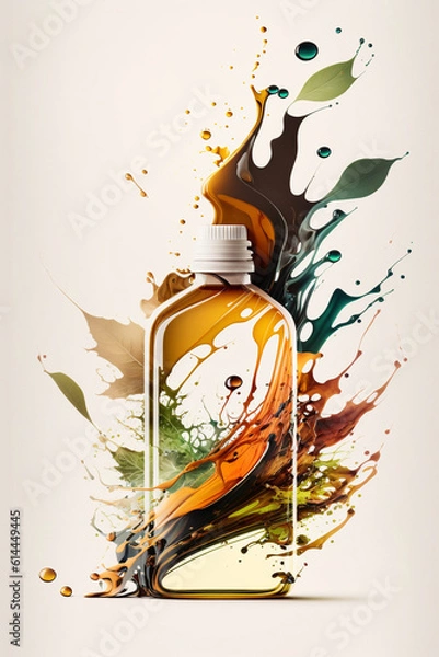 Obraz transparent perfume bottle, illustration 