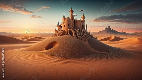 Fototapeta Castello surreale nel deserto