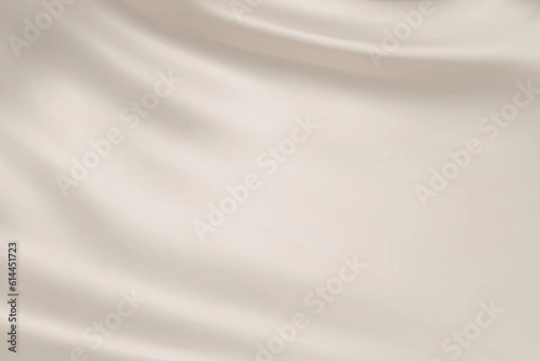 Fototapeta Close-up texture of natural beige silk. Light Gold fabric smooth texture surface background. Smooth elegant golden silk in Sepia toned. Texture, background, pattern, template. 3D vector illustration.