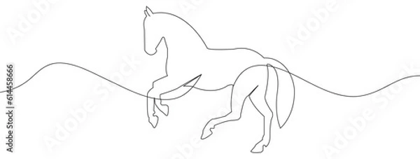 Fototapeta Hourse line art style vector eps 10