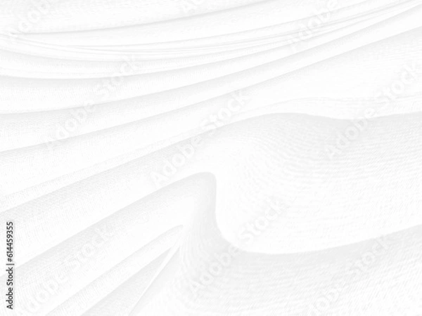 Fototapeta Clean fashion soft fabric textile woven beautiful abstract smooth curve shape decorative white and gray background