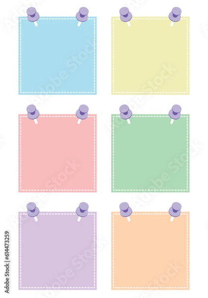 Fototapeta Digital stickers for digital planner. Bullet journal goodnotes notability stickers. Check list, check mark sticker. Checklist, reminder list, note list sheets, decorative tapi washi 
