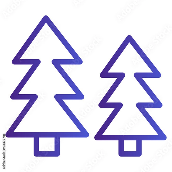 Fototapeta Tree Gradient Icon Style