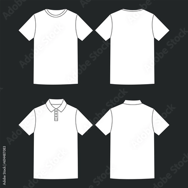 Obraz White T Shirt Vector Art, Vector Illustration