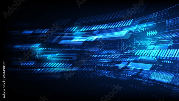 Fototapeta Abstract circuit technology background with digital data connection system and computer electronic design. Vector design.