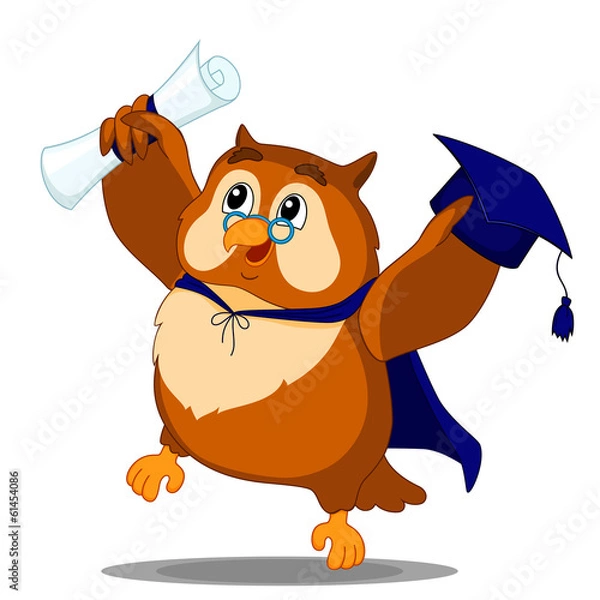 Obraz owl graduate