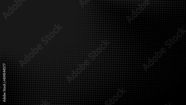 Obraz Abstract dots halftone black gray color pattern gradient texture background.