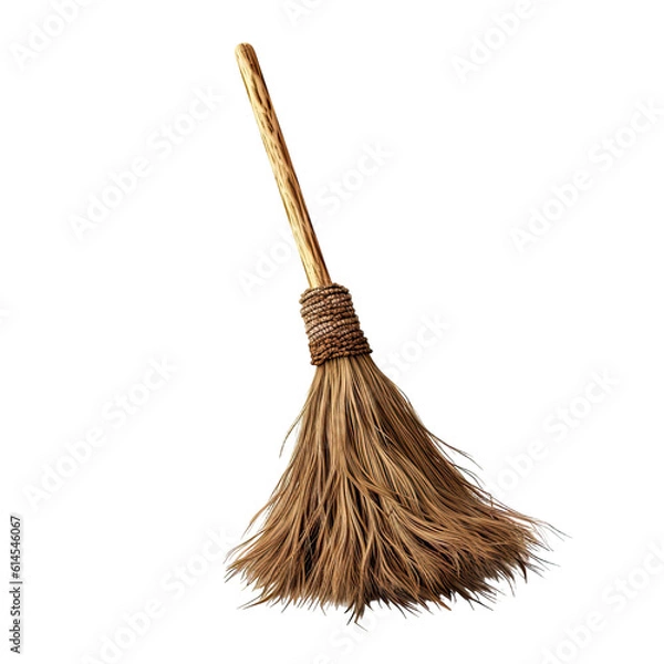 Fototapeta witch broom isolated on a transparent background, generative ai