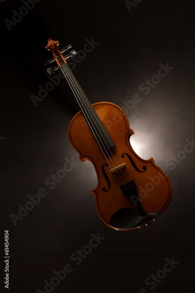 Fototapeta violin with smoke