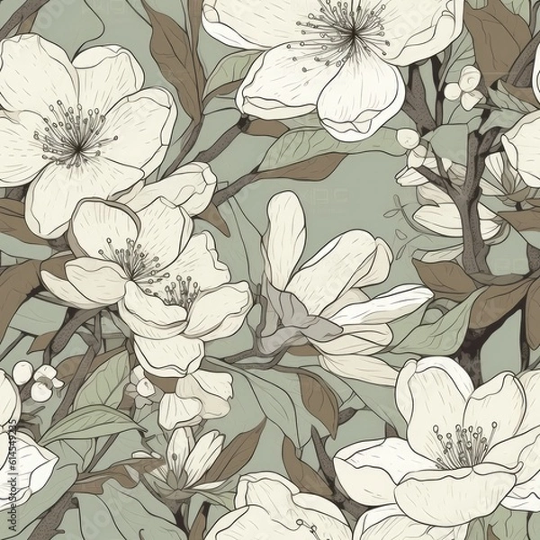 Obraz Blossoming Pear Symphony - Generative AI