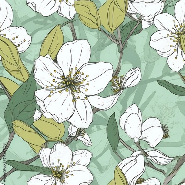 Obraz Blossoming Pear Symphony - Generative AI