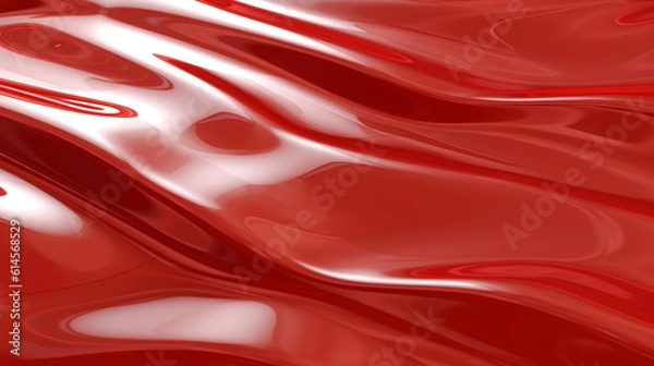 Fototapeta Smooth and glossy red background, red gloss background texture pattern