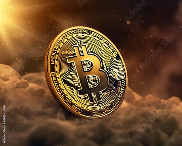 Obraz Bitcoin in the clouds.