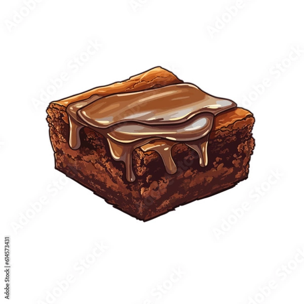 Obraz Chocolate Brownie  icon, vector art.