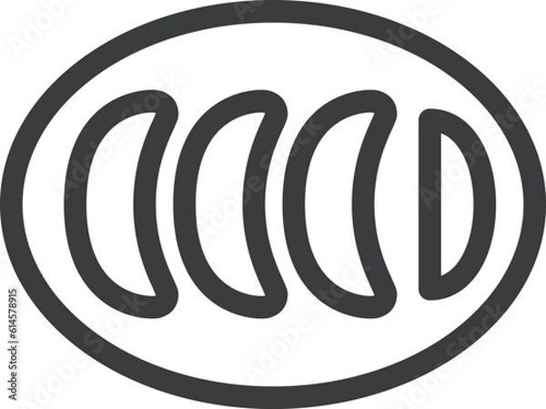 Fototapeta ミニミニ線画飲食物イラスト　餃子