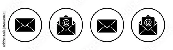 Fototapeta Mail icon set illustration. email sign and symbol. E-mail icon. Envelope icon