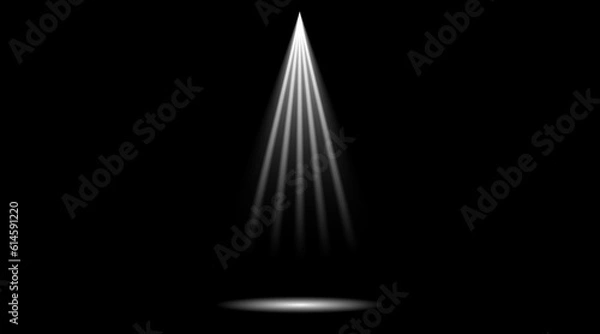 Obraz Dark background with lines and spotlights in Studio, light flare special effec, Abstract and Textures