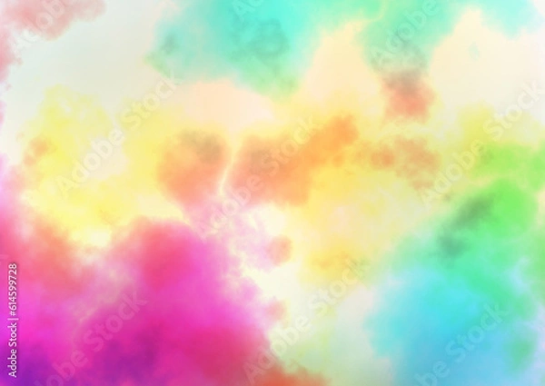 Obraz 水彩画で描かれたカラフルで抽象的な背景