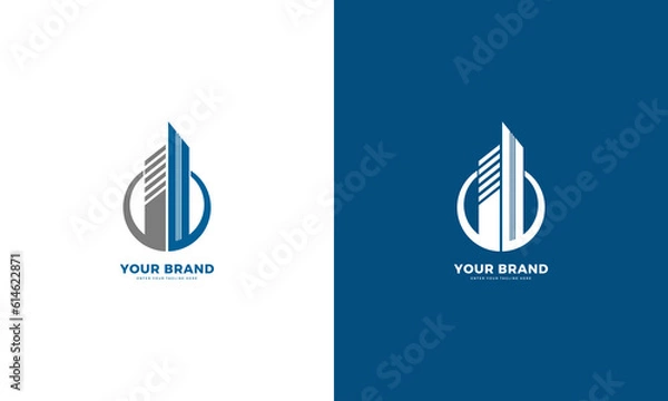 Fototapeta logo property agent, vector graphic design