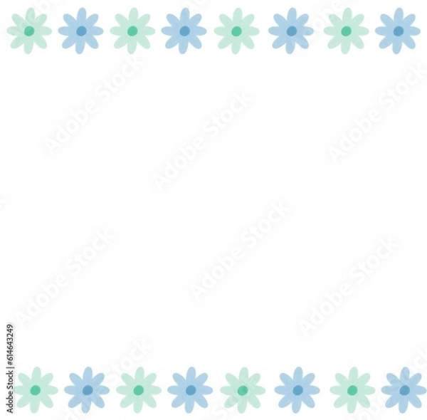 Fototapeta 정사각 꽃테두리